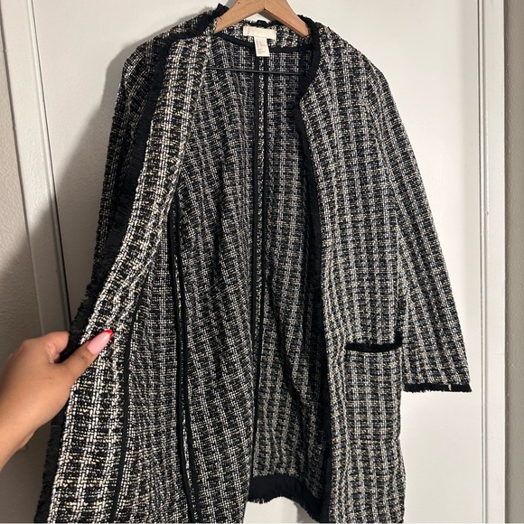 H&M Black and White tweeted Blazer - Picture 6 of 7